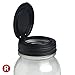 reCAP Mason Jars Lid FLIP Cap, Regular Mouth, Black - BPA-Free, American Made Ball Mason Jar Lids for Preparing, Serving and Storage, Spill Proof and Made with Safe, No-Break Materials
