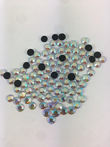 HOT FIX Acrylic Gems Rhinestones Diamantes Grade A - Stick On Iron On (100 x 5mm AB Clear)