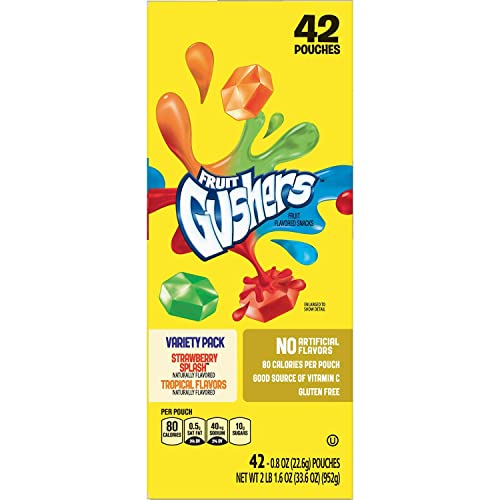 Fruit Fruit Fruit Gushers Variety Pack, Strawberry Splash & Tropical