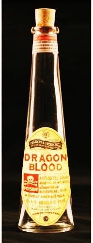 DRAGONS BLOOD Glass Bottle CORK STOPPER Fun fake Poisonmedicine Alchemy Elixer