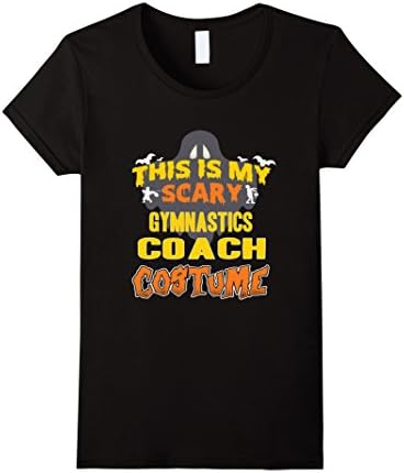 Womens This Is My Scary Gymnastics Coach Custome Job TShirt Medium Black