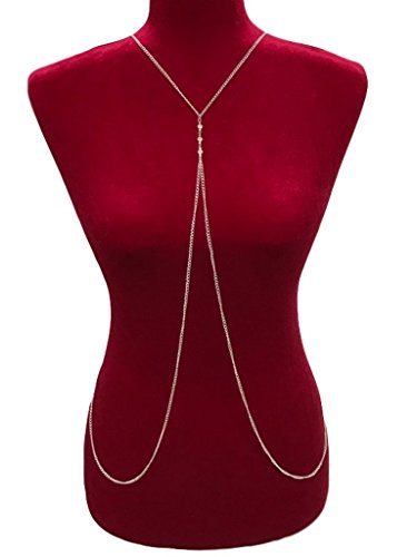 Body Chains for Teens & Women - Trendy Fashion Belly Jewelry Necklace Dresses Up Any Outfit (Silver) - Thumbnail 6