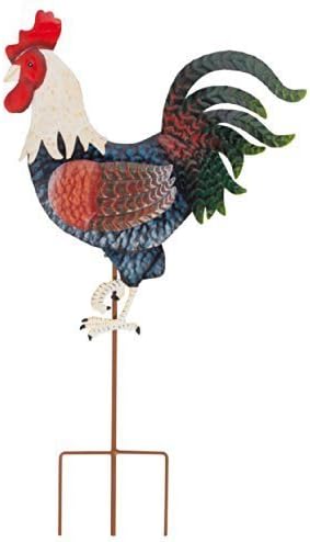 Maple Lane Creations 348356 Rooster Metal Garden Stake Rooster Metal Garden Stake Rooster Upright