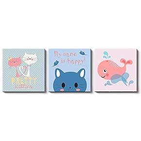 Canvas Wall Art Children Funny Animals...