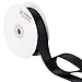 LaRibbons 1 Inch Wide Double Face Satin Ribbon - 25 Yard (030-Black)