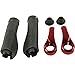 Pro Bike Grips | 5 Inch Comfiest Bicycle Handlebar Rubber Grip | Anti Slip, Comfort Grip, Ergonomic Design, Shock-Absorbent | Rubber and Aluminium Alloy Material | Red | 498.3