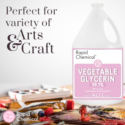 Vegetable Glycerin - USP Food Grade Glycerine Liquid 99.7% - 4 Liter / 1 Gallon / 135 Fl Oz - Made in Canada - Multi-Purpose Vegetable Glycerin Food Grade, Colorless, Odourless, Kosher, Halal