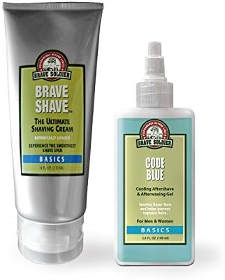Brave Soldier Brave Shave 6 oz + Code Blue Aftershave 3.4 oz