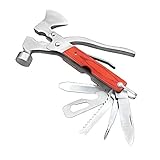 BLUETTEK 16-in-1 Multi-Function Stainless Steel Safety Axe Wrench Pliers Saw Blade Knife Outdoor Camping Emergency Survival Escape Tools Set