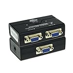 Mini 2 Port VGA Video Splitter with ON/OFF Button