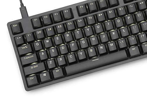 DROP ENTR Mechanical Keyboard — Tenkeyless Anodized Aluminum Case, Doubleshot Shine-Through PBT Keycaps, N-Key Rollover, USB-C, White Backlit LED, Tactile Switches (Black, Halo True)