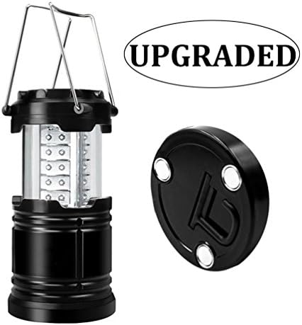 [Upgraded] Portable Outdoor LED Camping Lantern with Magnet Base and Hook, Waterproof Survival Kit for Emergency, Hurricane, Storm, Outage