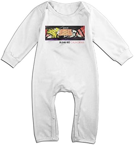 Infant Boys Girls Blink-182 California Cute Short Sleeve Romper Onesie White 24 Months