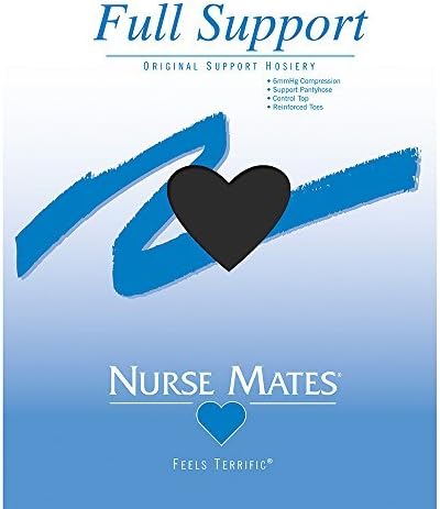 Nurse Mates Graduated Compression Full Support Pantyhose | 6 mmHg | Reduce Leg Fatigue | Re-Inforced Toes | 1 Pair |