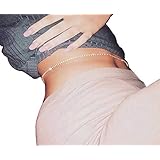 SULTAN Accessories White Non Precious Metal Belly Chain, Kamarband for Women (39-Inch)