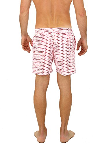 Uzzi Men's South Beach Swim Trunks Red M