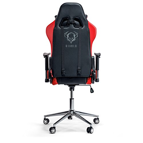 Diablo-X-Eye-Gaming-Sedia-Base-cromata-braccioli-Regolabili-meccanismo-di-inclinazione-Cuscino-Lombare-Finta-Pelle-Portata-150-kg-Scelta-del-Colore-Nero-Rosso