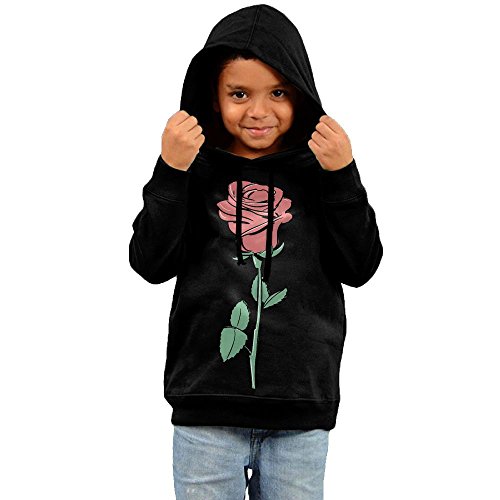 ZheuO Boys & Girls Infant Rose Cool Hoodie Hoodies 3 Toddler Black