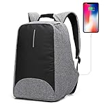 SAMI TUDIO Anti-theft Backpack with USB Charging Port Business Laptop Backpack Fits to 15.6 Inch Computer Lightweight Water-resistant Knapsack Gray CB0402 …