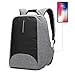 Anti-theft Backpack with USB Charging Port Business Laptop Backpack Fits to 15.6 Inch Computer Lightweight Water-resistant Knapsack Gray CB0402