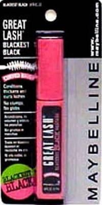 Maybelline Great Lash Eyeshadow With Curved Brush Blackest/Black (6-Pack)