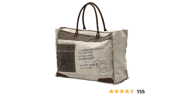 Upcycled Canvas Weekender Bag 