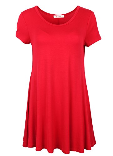 how to hem a flared dress 3/4 SLEEVE WIDE ROUND NECK FLARE TUNIC TOP – NE PEOPLE main image 0