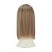 REECHO Clip in Bangs with Scalp Synthetic Straight Hair Extensions Hair Closure Piece Hairpieces 3 Clips in for Women - 27/613