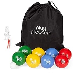Play Platoon Bocce Ball Set 84mm/90mm/100mm with 8