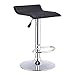 COSTWAY Swivel Bar Stools Adjustable PU Leather Backless Dining Counter Chair (Black)