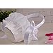 Wedding Flower Girl Basket lace Ribbon jewels Decor Sweet Romantic Basket Ivory for Elegant Wedding Ceremony by Eamall