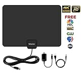 Sobetter TV Antenna - Digital HD TV Antenna 50-80 Miles Range [2018 Upgraded] Compatible 4K 1080P Free TV Channels,Powerful Detachable Amplifier Signal Booster,Longer Coax Cable for All TVs