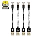 Short Micro USB Cable 1ft, [4Pack] Nylon Braided Android Charging Cable Fast Charge and Data Sync Cord for Samsung Galaxy S7/S6/S5,Note 5/4/3,HTC,LG,Nexus Sony and More (Black White)