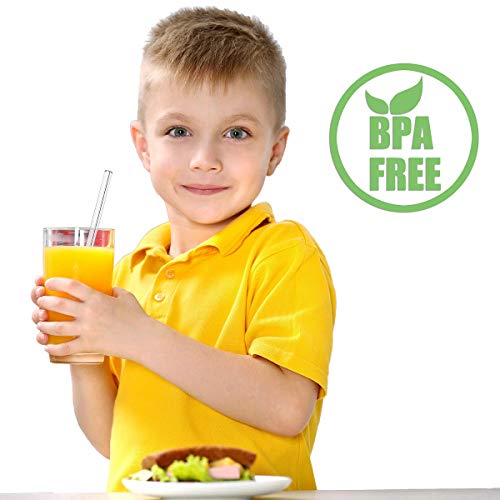 MELLIEX Glas Strohhalm Wiederverwendbar Eco Nachhaltige Trinkhalm Glas Strohhalme für Cocktail Smoothie Tee, 10er Set… – Bild 3
