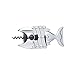 BarCraft Lazy Fish Corkscrew and Bottle Opener, Stainless Steel Wine Opener, 16.5 x 7.5 x 4.5cm, Silver