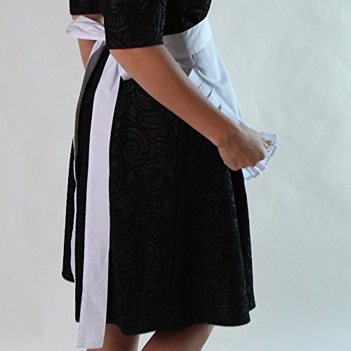 French Maid or Waitress White Headband & Apron Costume Accessory Set - Thumbnail 6