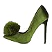 L'vow Women' Fluffy Mink Fur Pom Removable Shoe Clips Clutch Wedding Decoration Pack of 2
