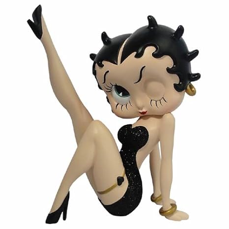 Betty Boop - Bein hoch - Schwarz Glitzerkleid - Sammlerstücke figuren - 17cm