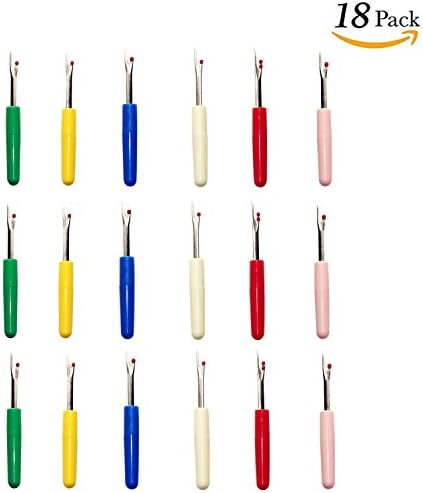 Zapour 18 Pieces Seam Rippers Seam Ripper for Sewing, 6 Colors