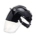 Sellstrom DP4 Face Shield - Lightweight Mask with High Impact Crown & Ratchet Headgear for Work, Grinding, Plasma/Flame Cutting - ANSI Z87.1 - Clear Anti Fog Polycarbonate Window - UV/IR Flip Up Visor