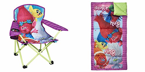 Trolls Sleeping Bag and Chair 2 Piece Camping Set