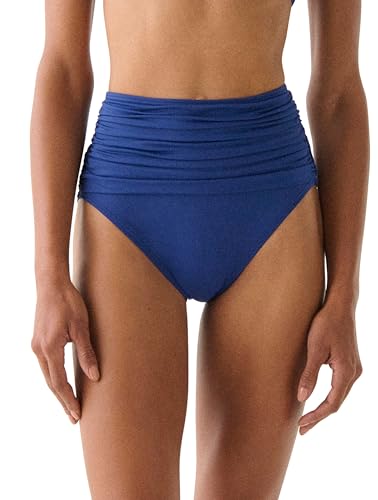 kate spade new york Solid Shirred High Waist Bottom, North Sea, X-Small