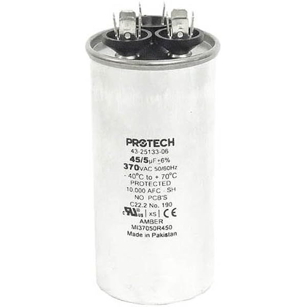 43-23204-41 -Rheem OEM Round Replacement Dual Run Capacitor 45 + 5 