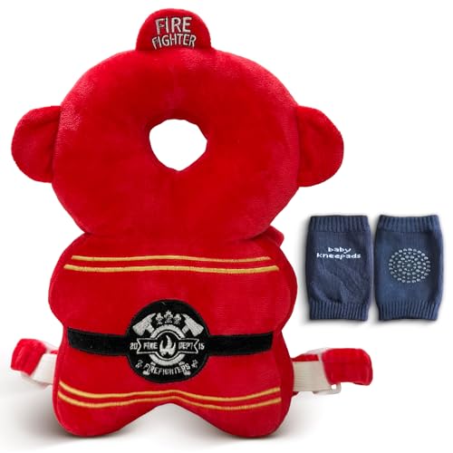 LITTLEZ RED Baby Head Protector Backpack Soft Landing & Safety Toddler Adjustable Baby Head Protection Back Cushion for Infant