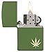 Zippo Green Matte Marijuana Leaf Pocket Lighter