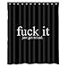 ZHANZZK Fashionable Style Fuck It Just Get Naked Bathroom Shower Curtain 66x72 inches