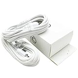 Two (2) Pack White 10 Foot Micro USB Data Charging Fast Rapid Cables for Samsung Galaxy S7 S6 Note 5 4 Compatible with Motorola LG HTC