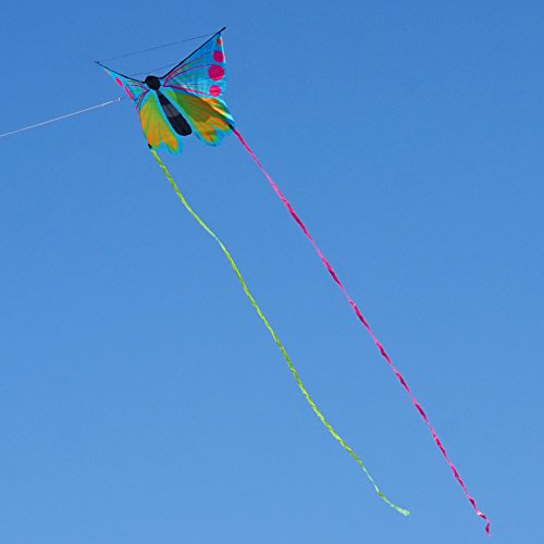 Besra Huge Colorful Butterfly Kite Single Line Easy To Fly Insect Nylon Kite With Handle & Strings (Butterfly) - Thumbnail 6