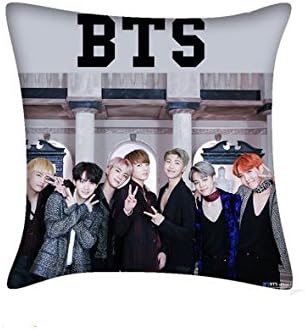 KPOP BTS Bangtan Boys throw pillow with Soft velvet Core and lomo cards