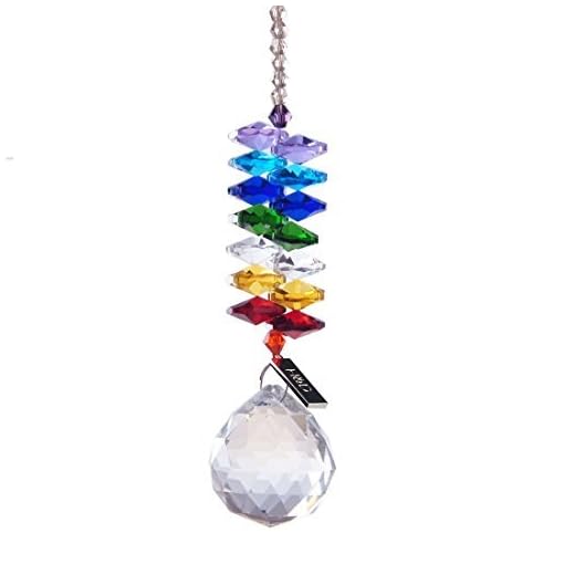 H&D 30mm Chandelier Crystals Ball Prisms Rainbow Octogon Chakra Suncatcher